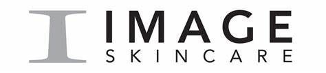 the logo for image skincare is black and white .