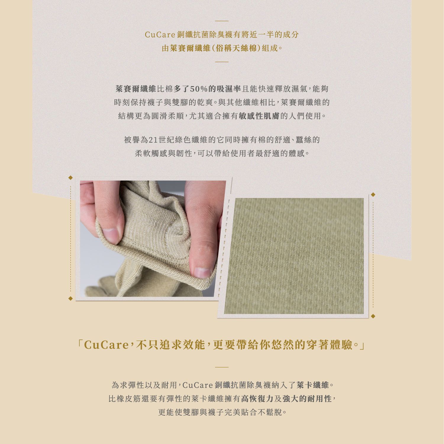 CuCare銅纖抗菌除臭襪（抗菌、除臭、吸濕排汗、乾爽、舒適、銅纖維襪、中性襪）