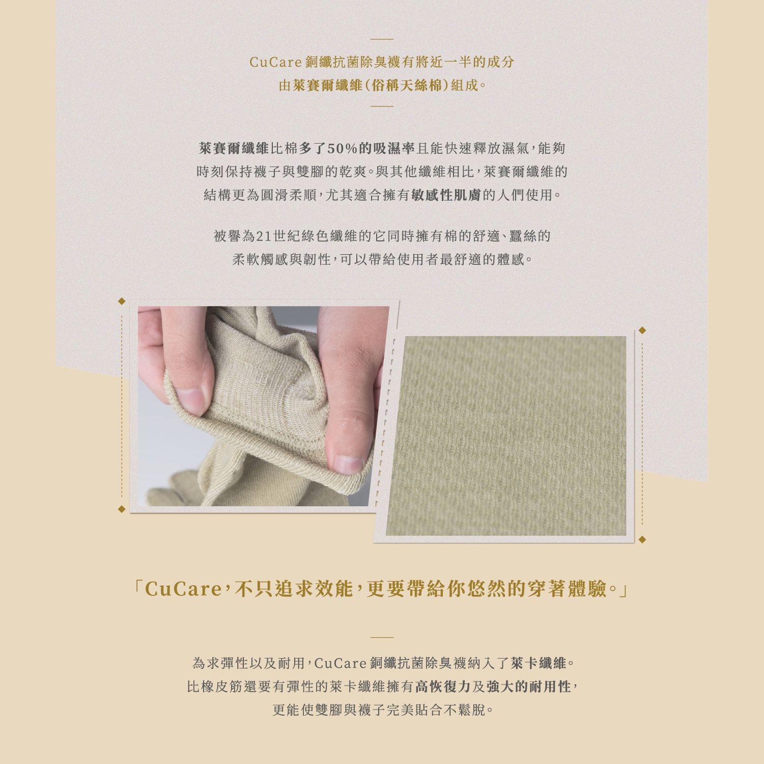 CuCare銅纖抗菌除臭襪（抗菌、除臭、吸濕排汗、乾爽、舒適、銅纖維襪、中性襪）