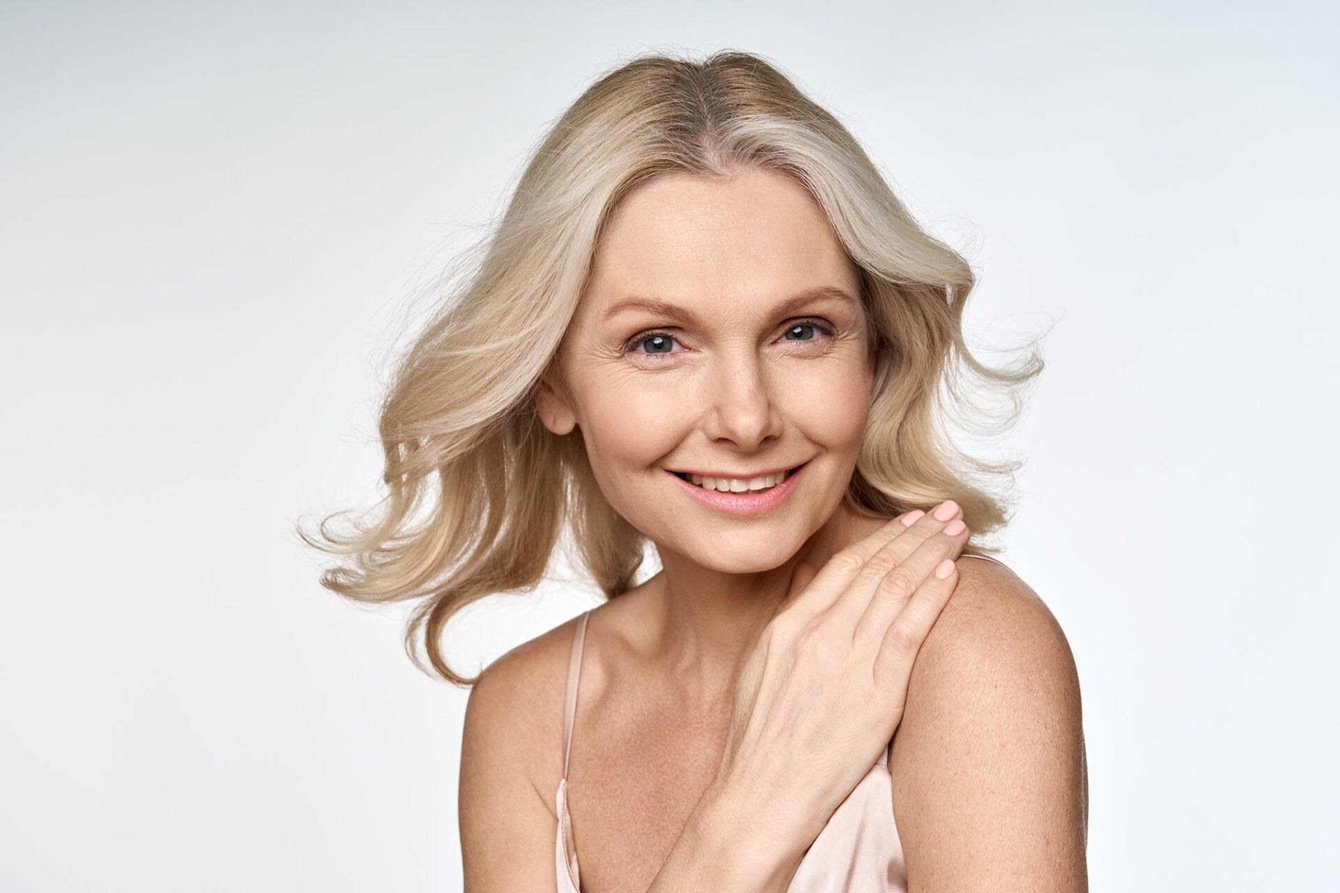mature woman smiling