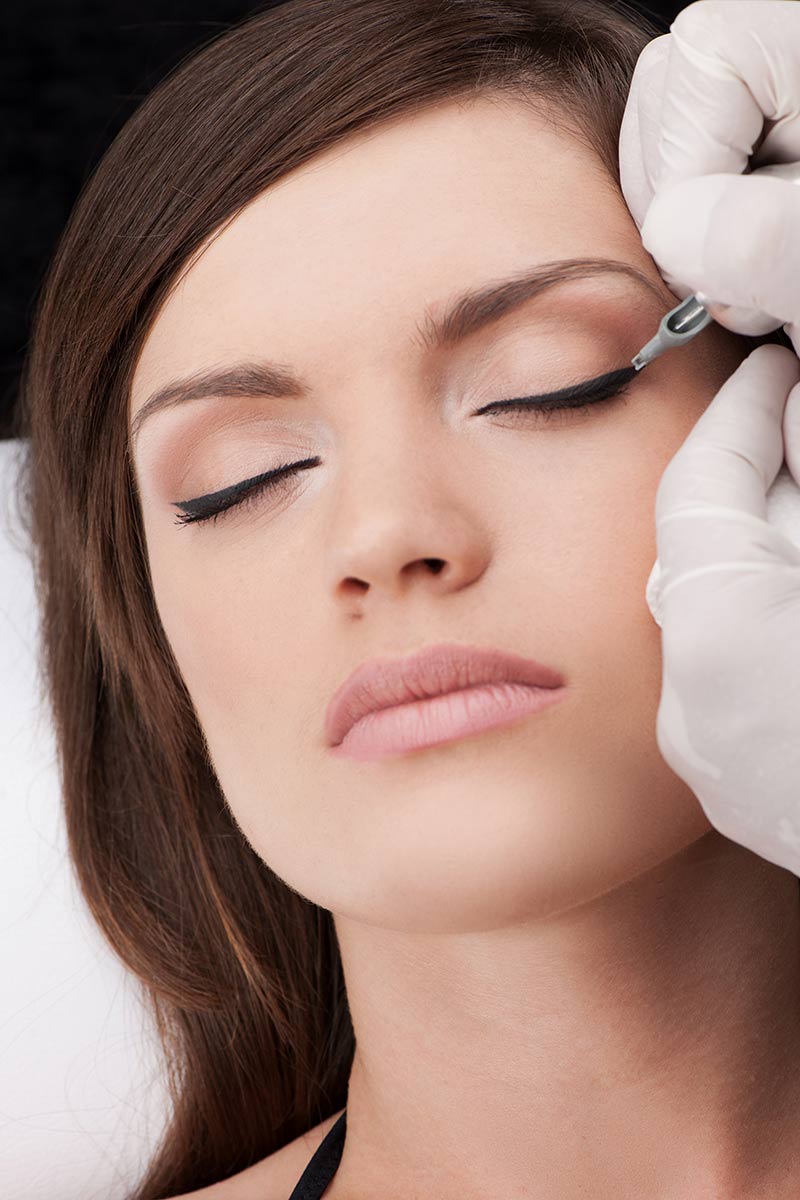 close up of women's face
