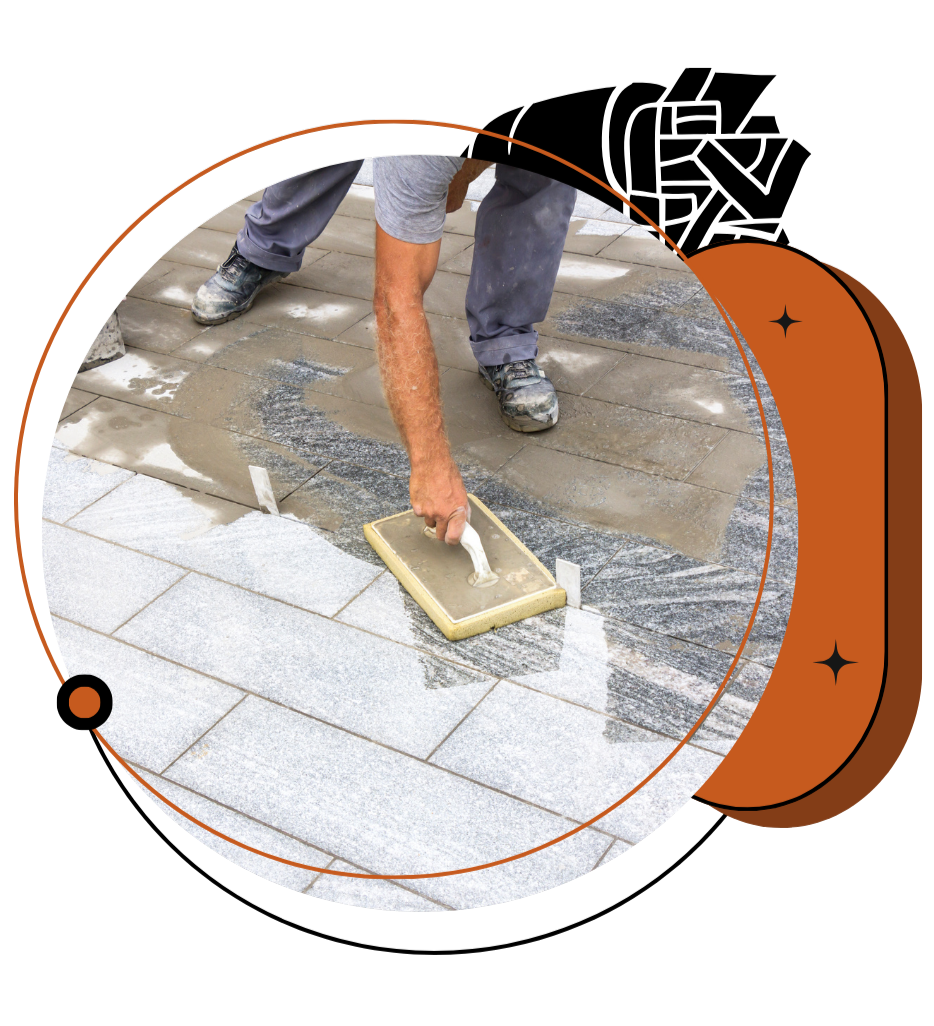 Residential concrete patio project in Lindenhurst