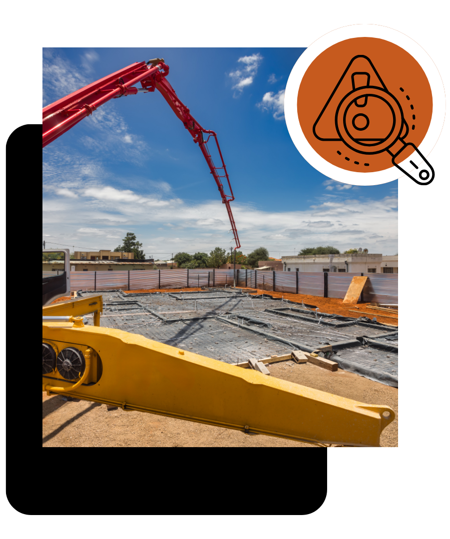 Concrete slab installation for a backyard project