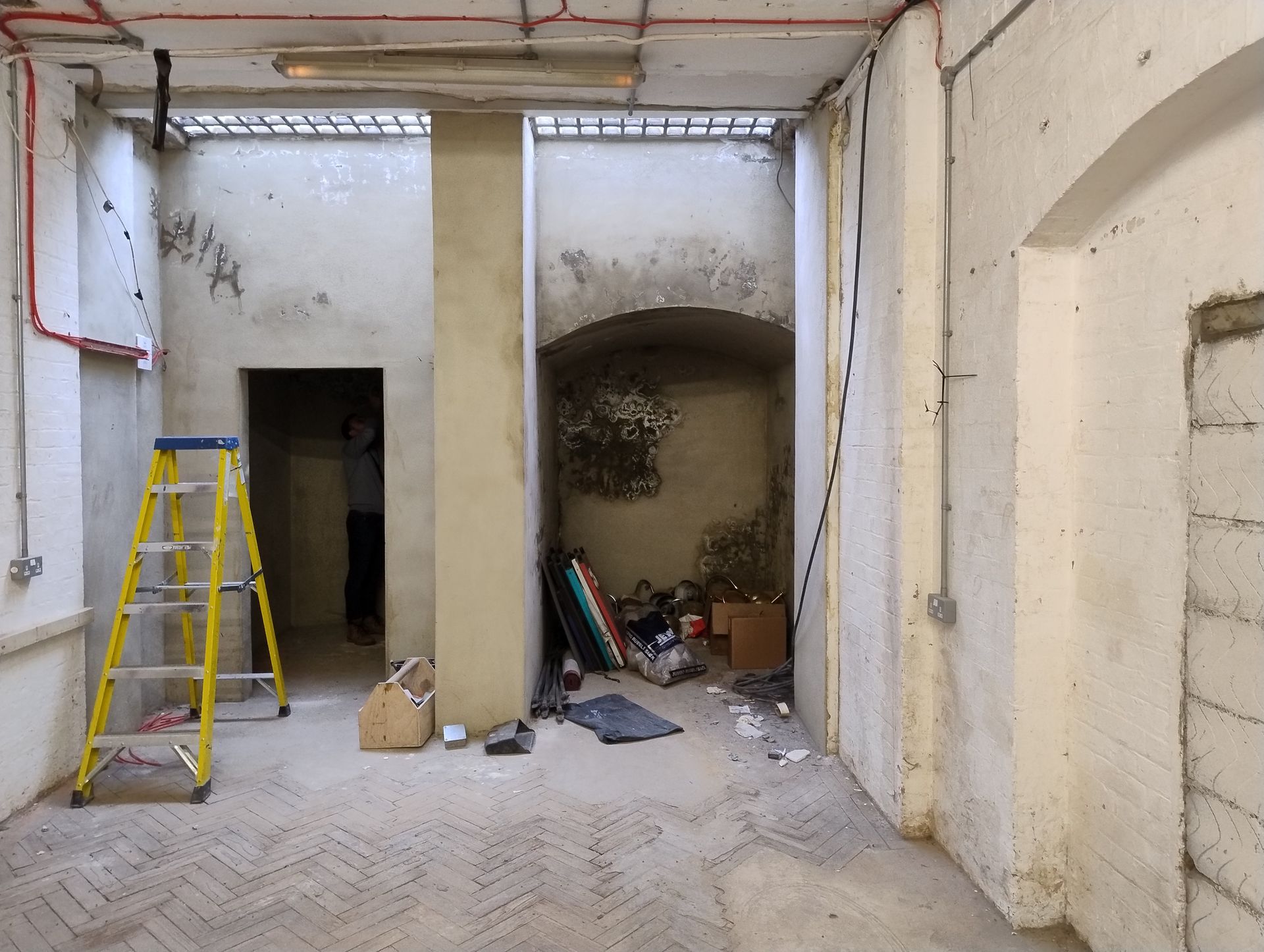 Under Pavement Vaults Prior to waterproofing.