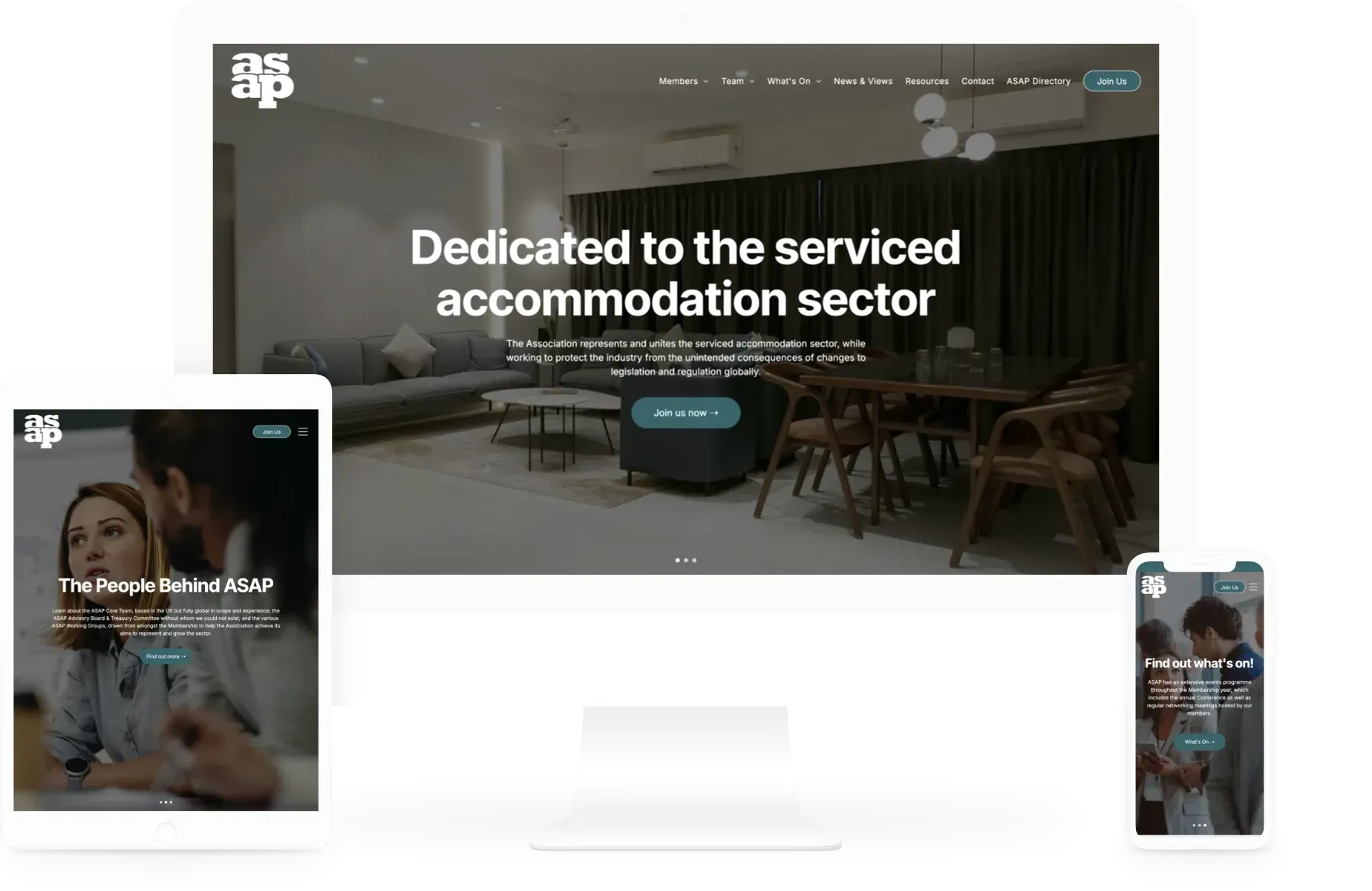 ASAP portfolio page. Web Design by Cotswold Web Cheltenham.