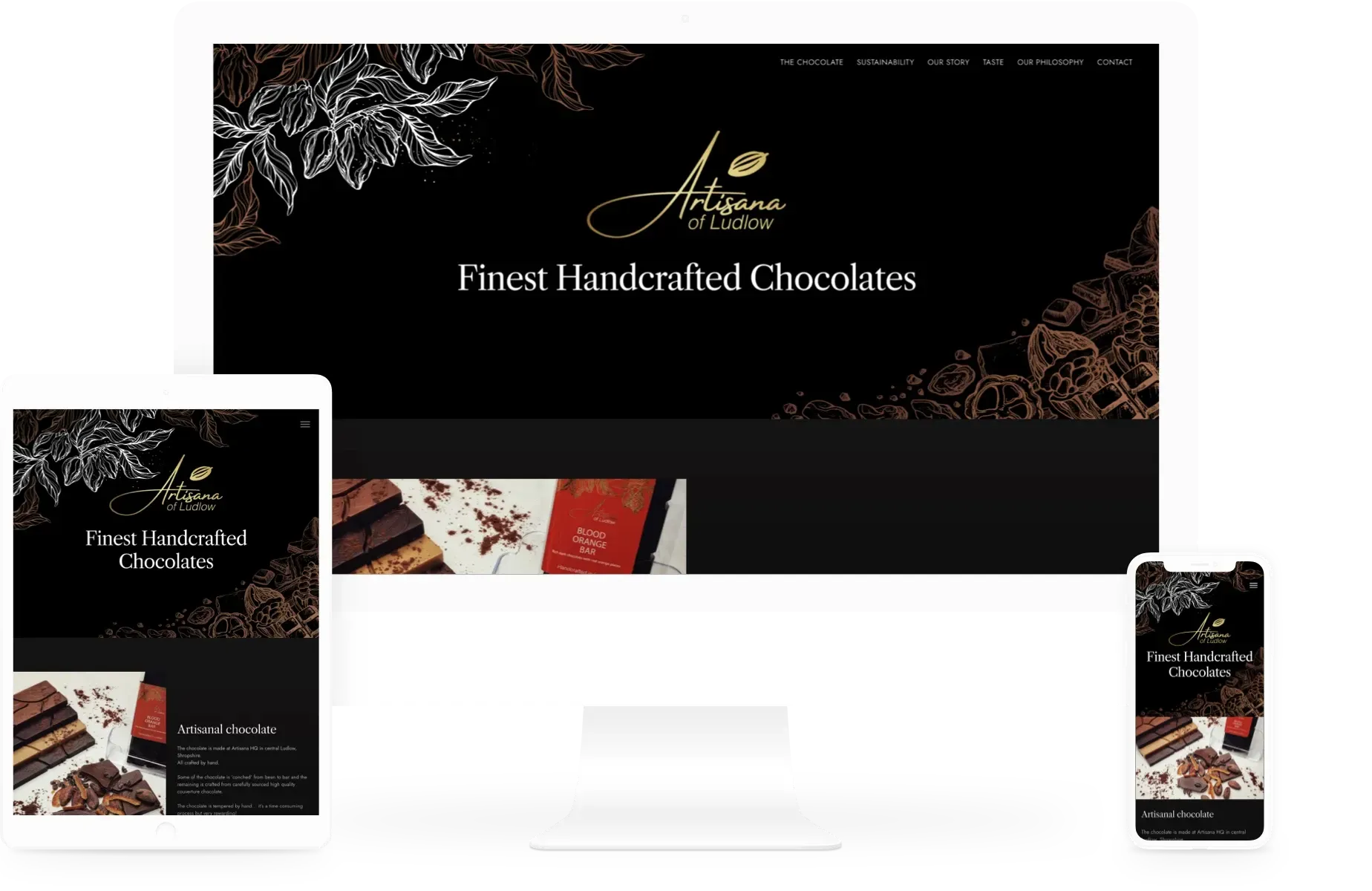 Artisana Portfolio page. Web Design by Cotswold Web Cheltenham
