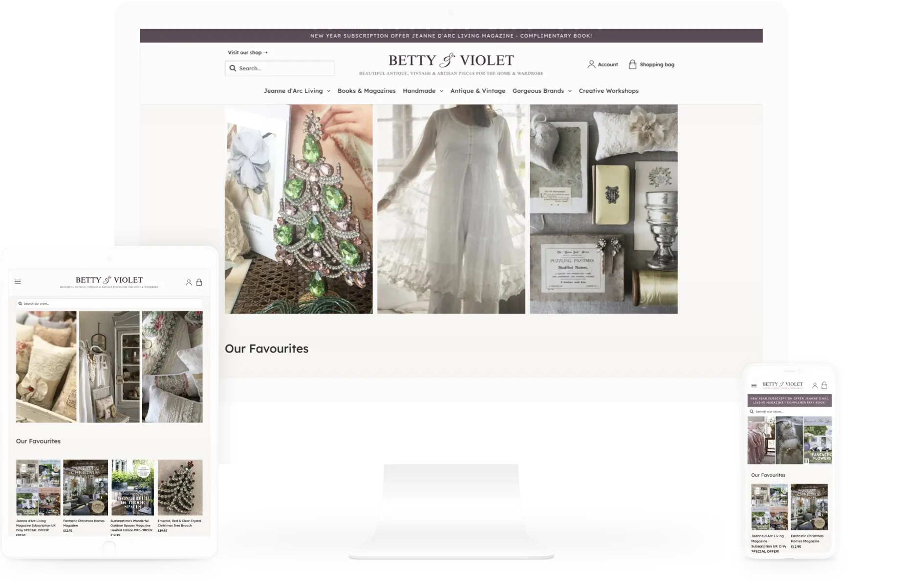 Betty and Violet Portfolio Page.  Web Design by Cotswold Web Cheltenham