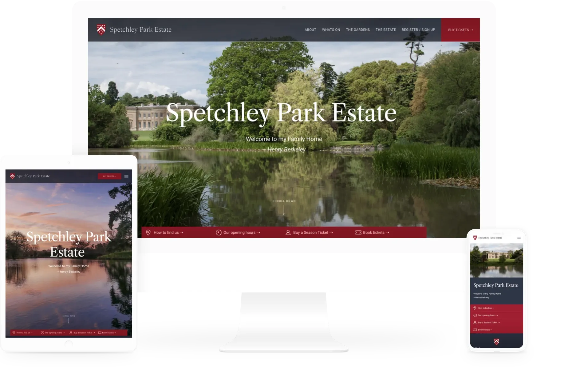 Spetchley Park Estate Portfolio page.  Web Design by Cotswold Web Cheltenham
