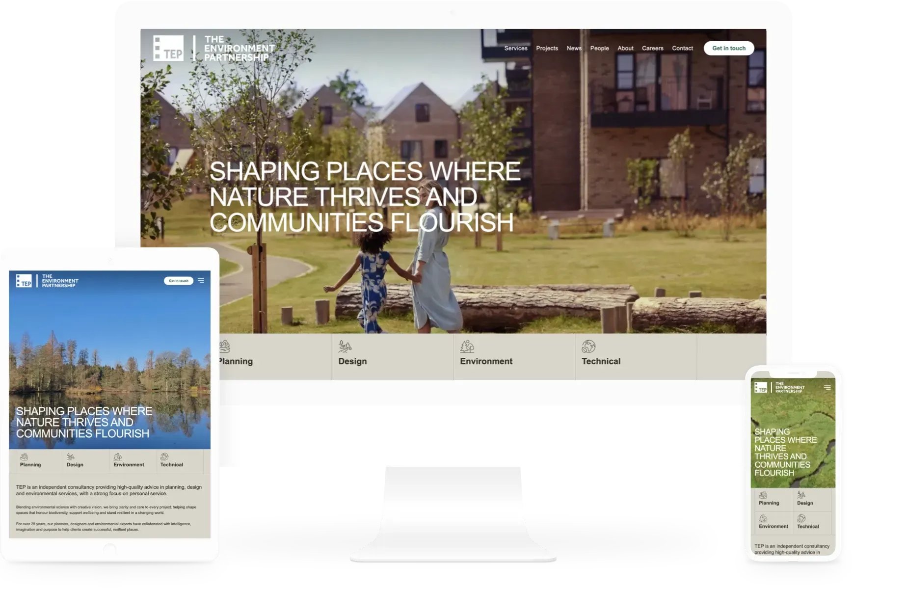 The Environment Partnership portfolio page. Web Design by Cotswold Web Cheltenham.