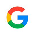 The google logo is a rainbow colored g in a circle.