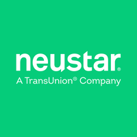 A green logo for neustar a transunion company