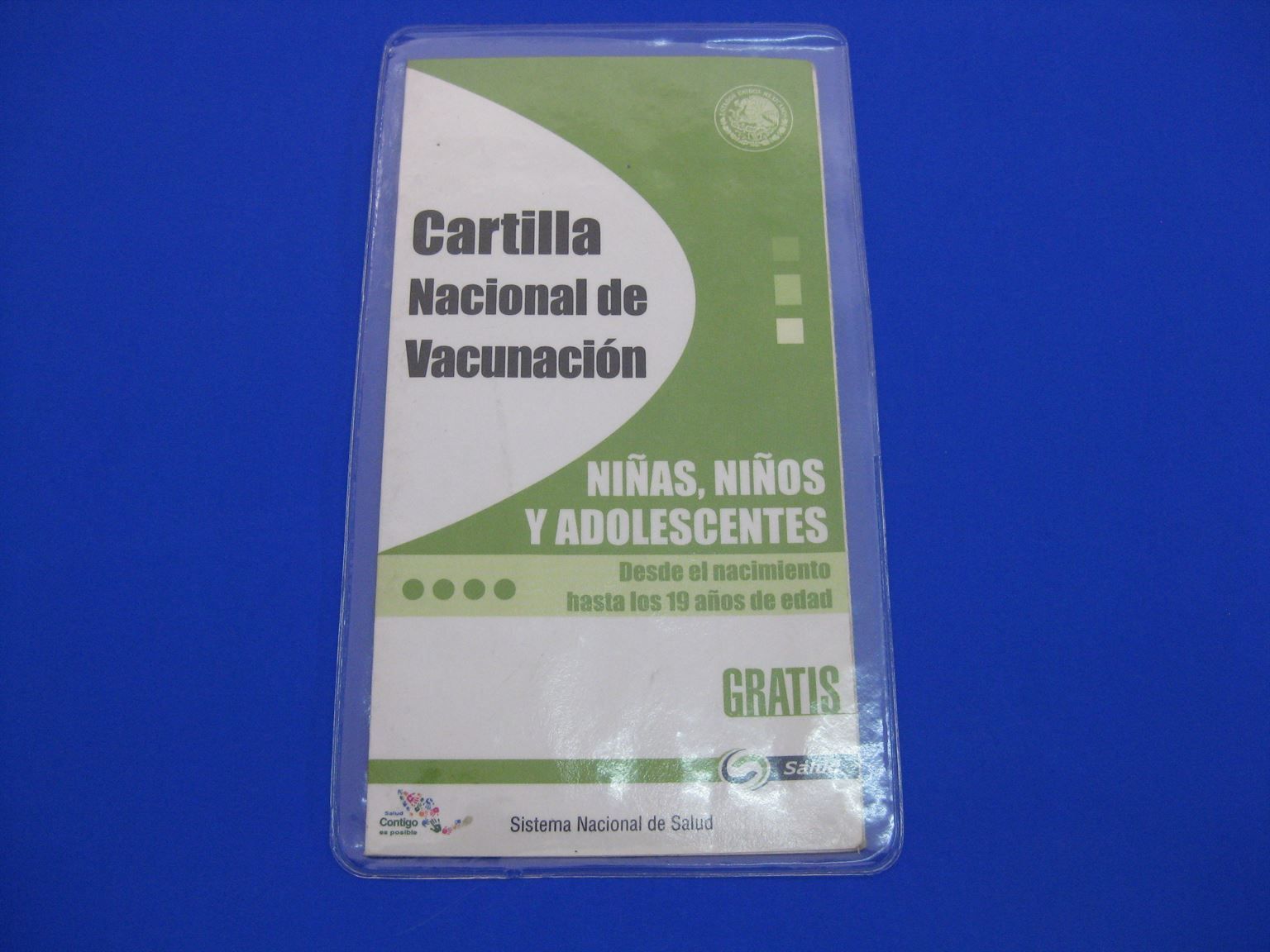 Mica de vinil cartilla de vacunación