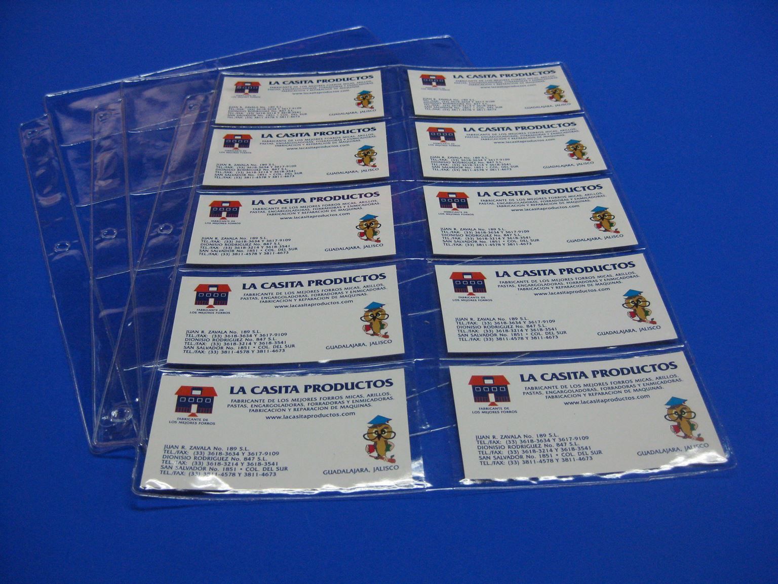 Mica para tarjetero tamaño carta calibre 5