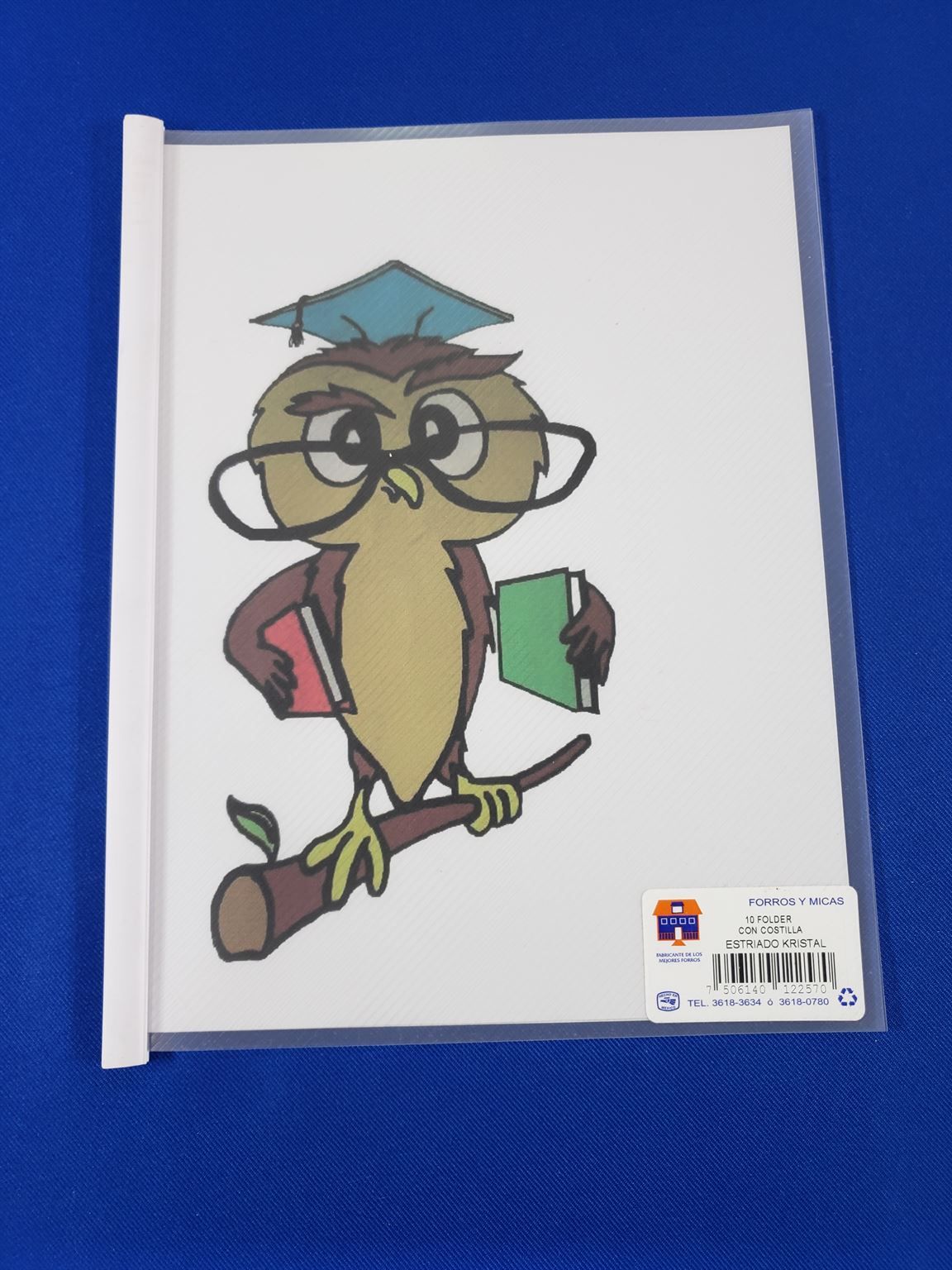 Folder con costilla estriado cristal