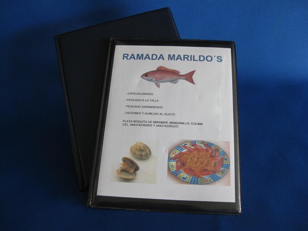 Carpeta porta menú con cubierta