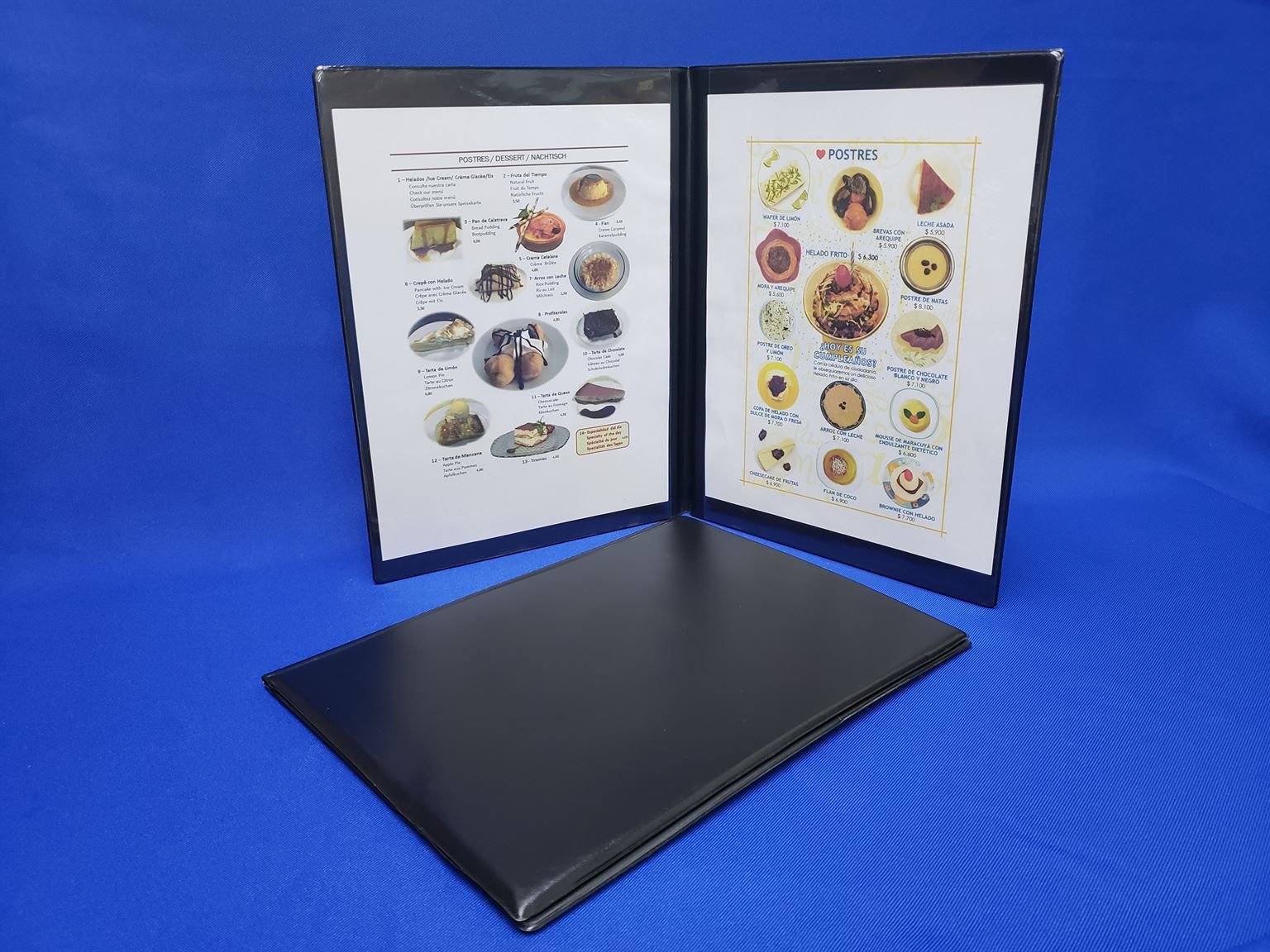 Carpeta porta menú vinil sin cubierta