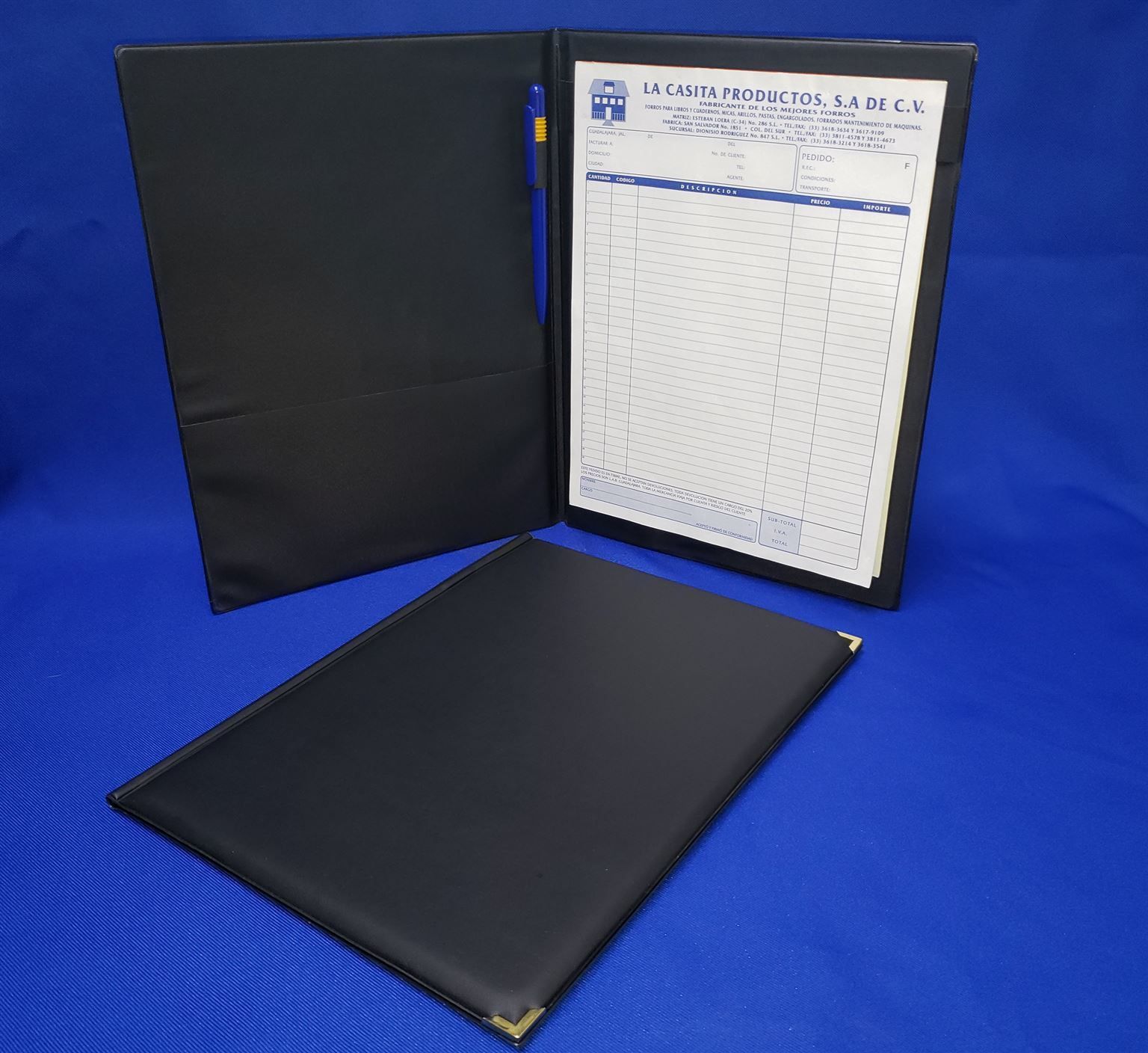 Carpeta porta block en curpiel