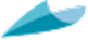 Blue and white abstract swoosh logo