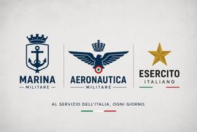 Logos of Marina Militare, Aeronautica Militare, and Esercito Italiano on a white background with Italian text.