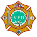 The logo for the Pecan Plantation fire department has a tree in the center.