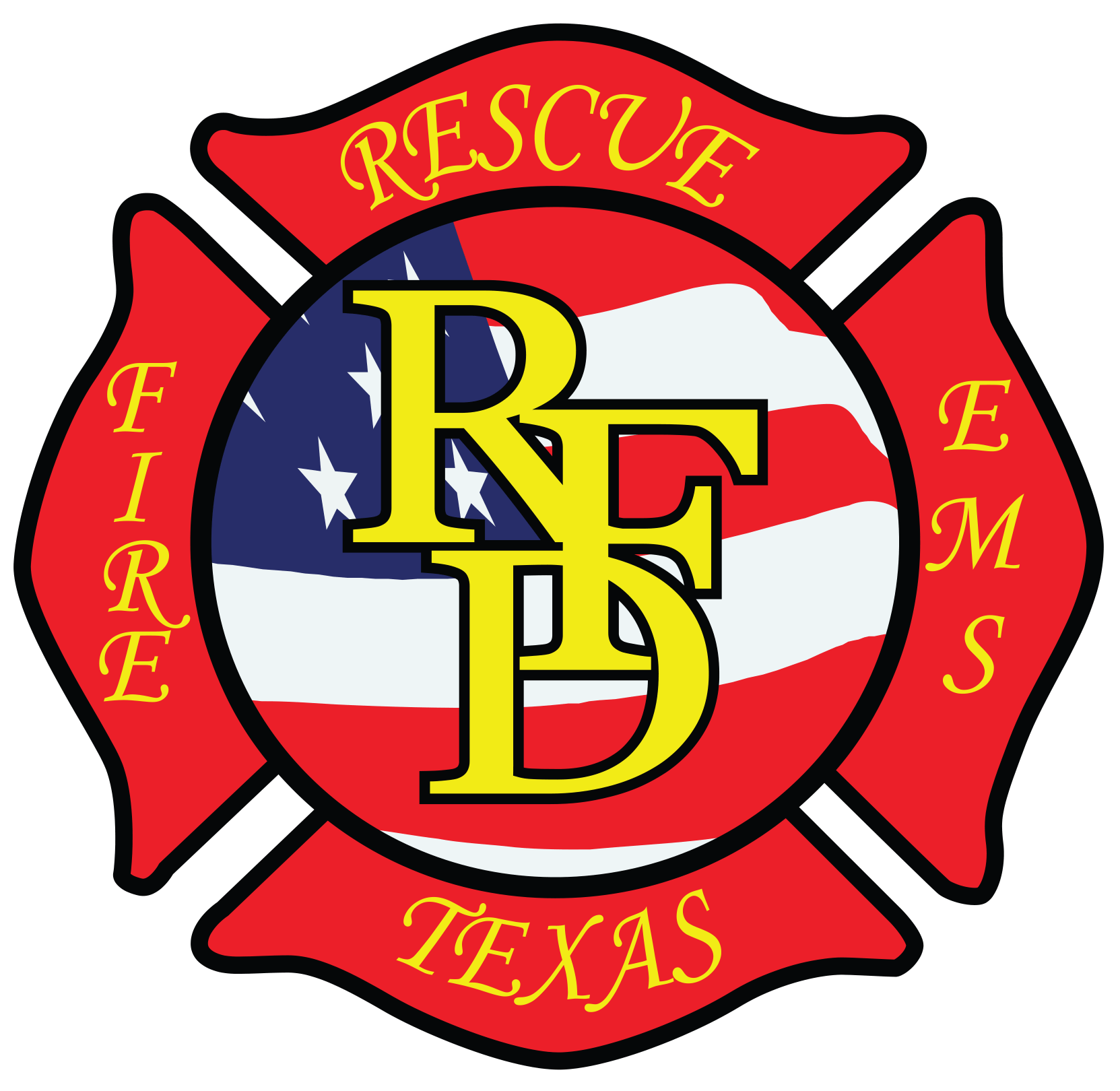 A logo for the Rendon fire department of Texas
