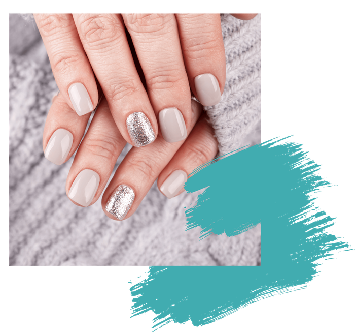 Fingernägel silber
