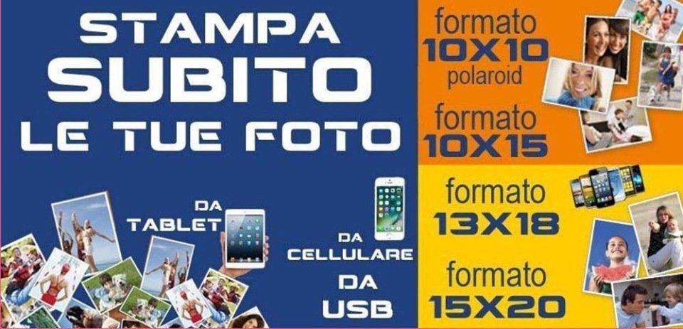 stampa di foto in vari formati