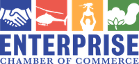Enterprise Chamber of Commerce logo with blue, red, orange, and green icons above text