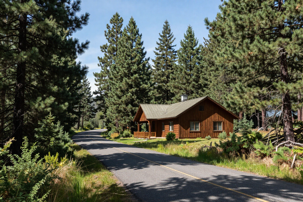 Rural residential property along the Crescent Lake corridor in Klamath County, Oregon, served by Anderson Septic Inc.