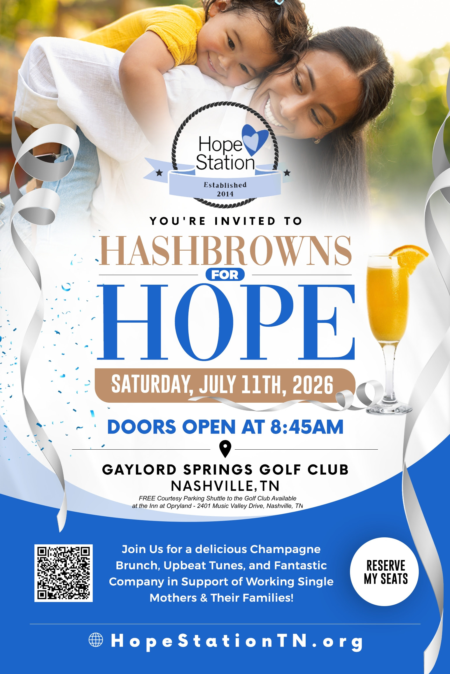Hashbrowns for Hope 2026 flyer