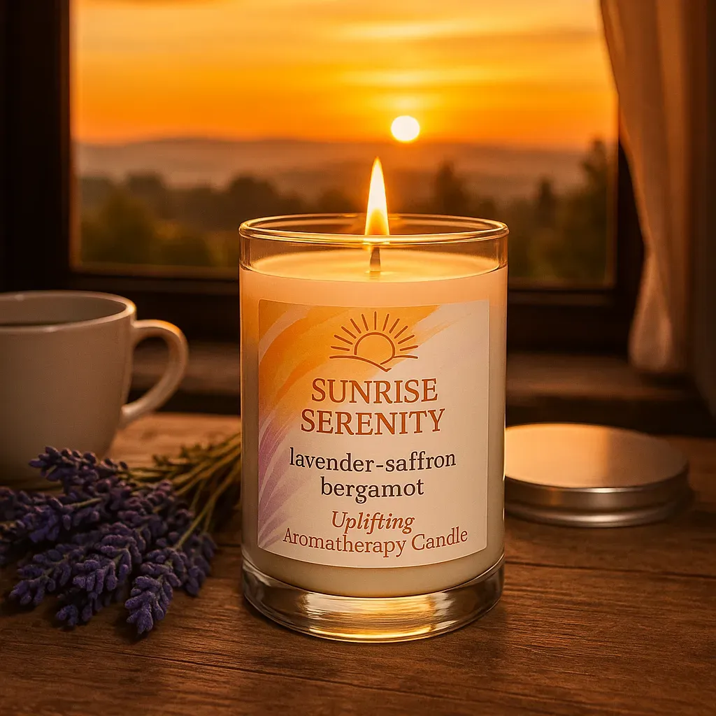 The pause before the world stirs—lavender, saffron, and calm.
