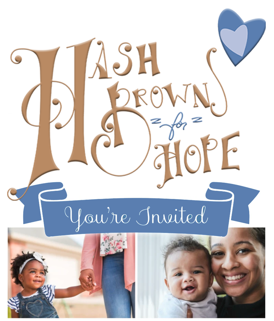 An advertisement for ash brown for hope shows a woman holding a baby