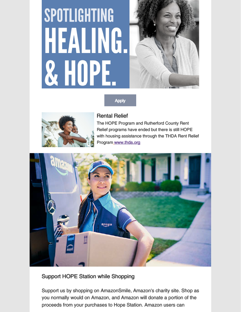 A woman is carrying a box in front of an amazon delivery truck.