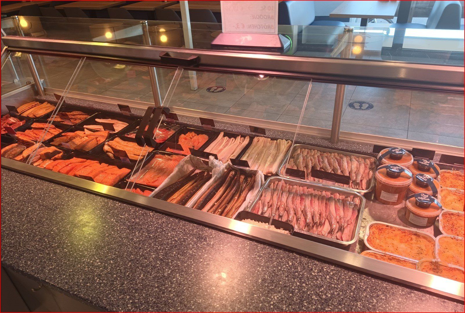Tagesabdeckung für Fischtheke