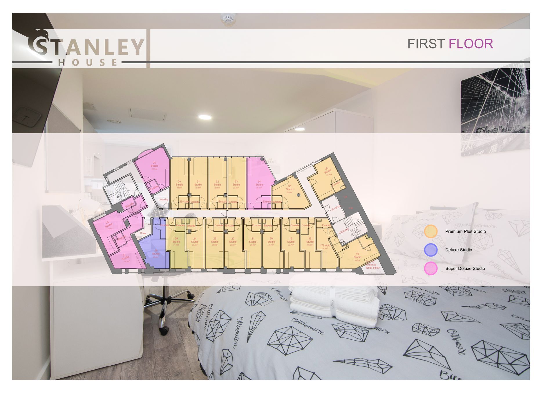 Stanley House Student Living first floor floor plan