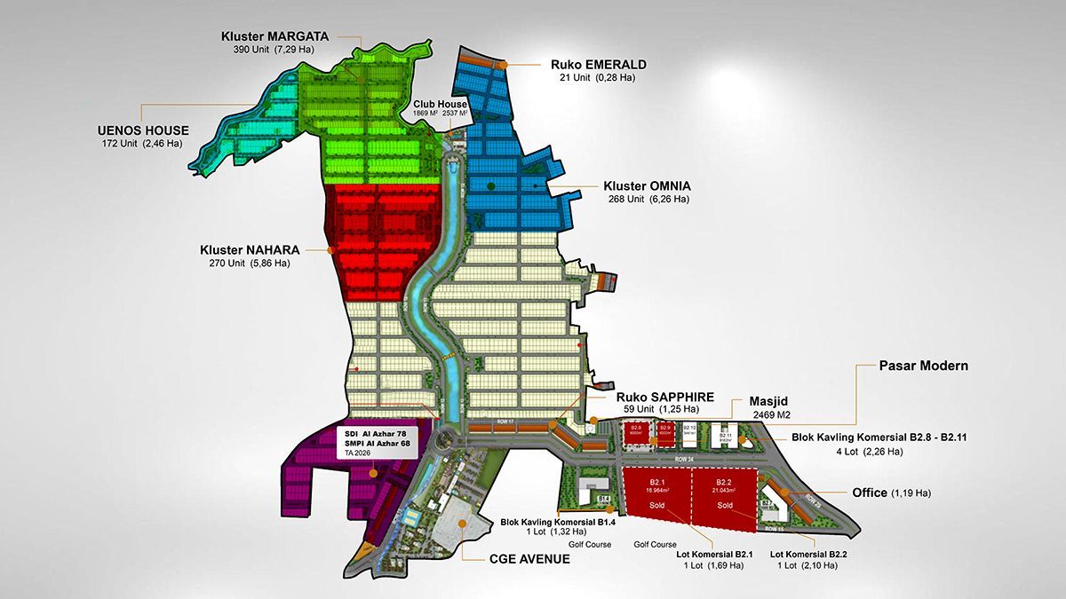 Masterplan CGE Tahap 1 Cimanggis Golf Estate