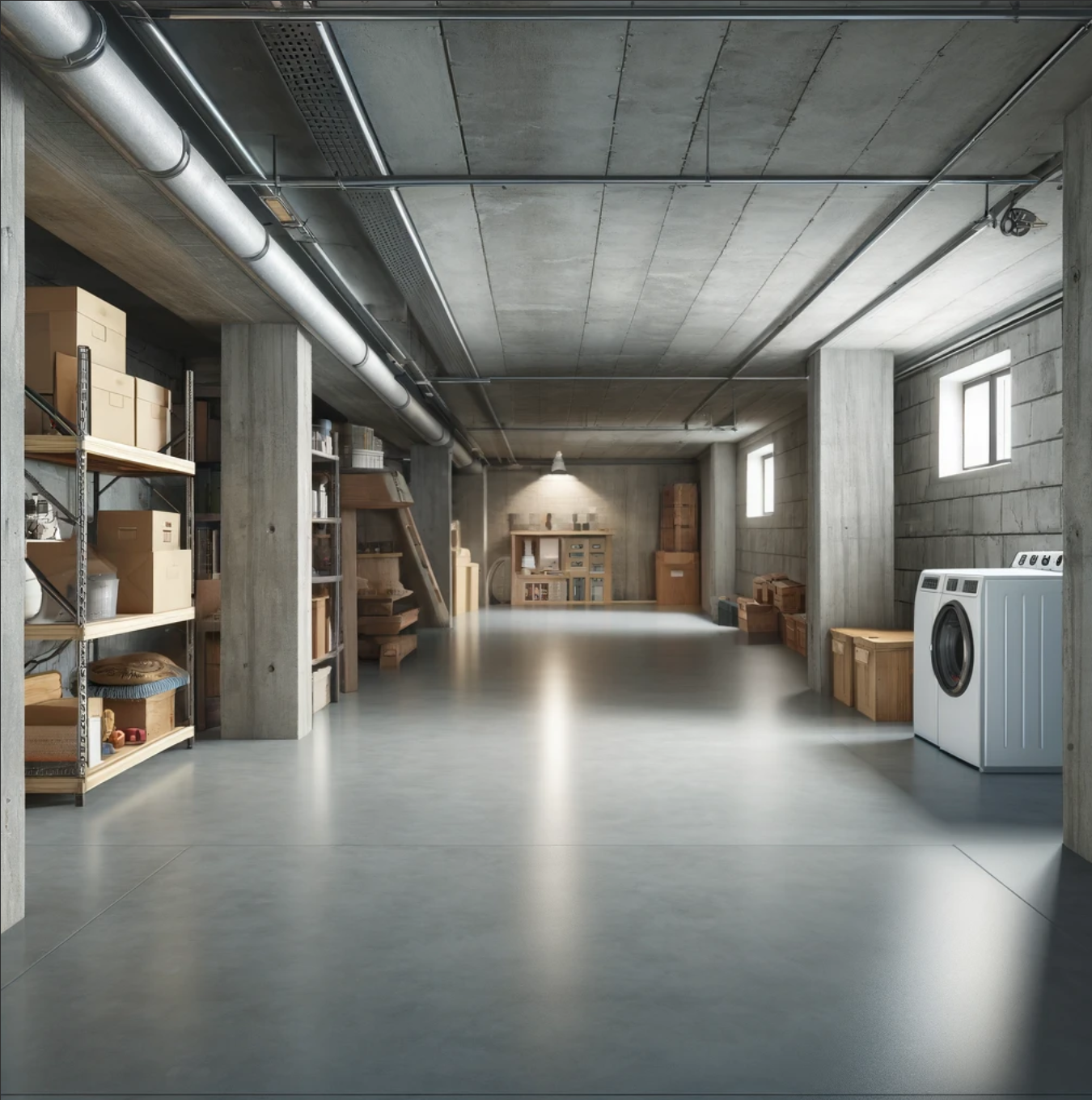 Image of a concrete basement