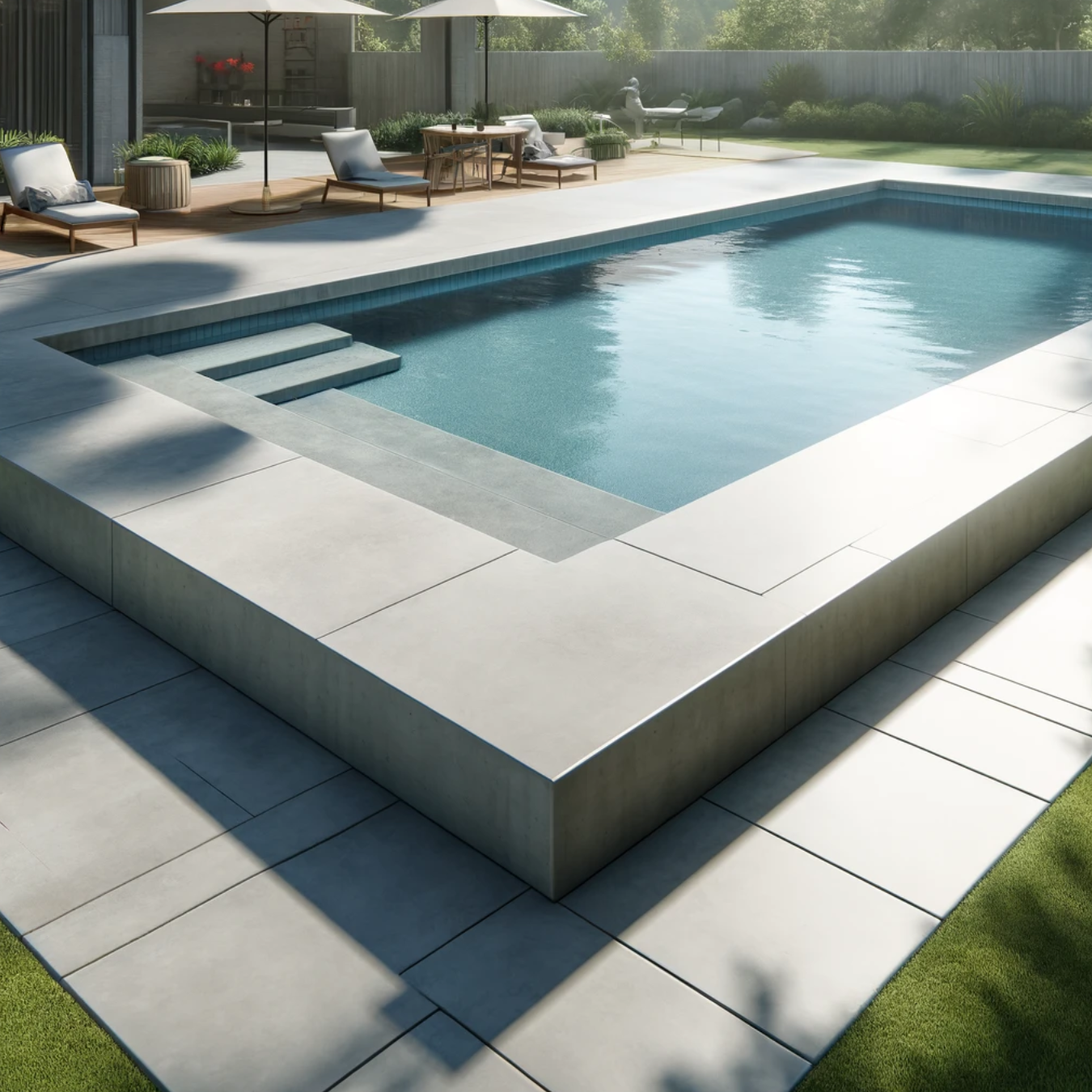 Image of concrete pool deck