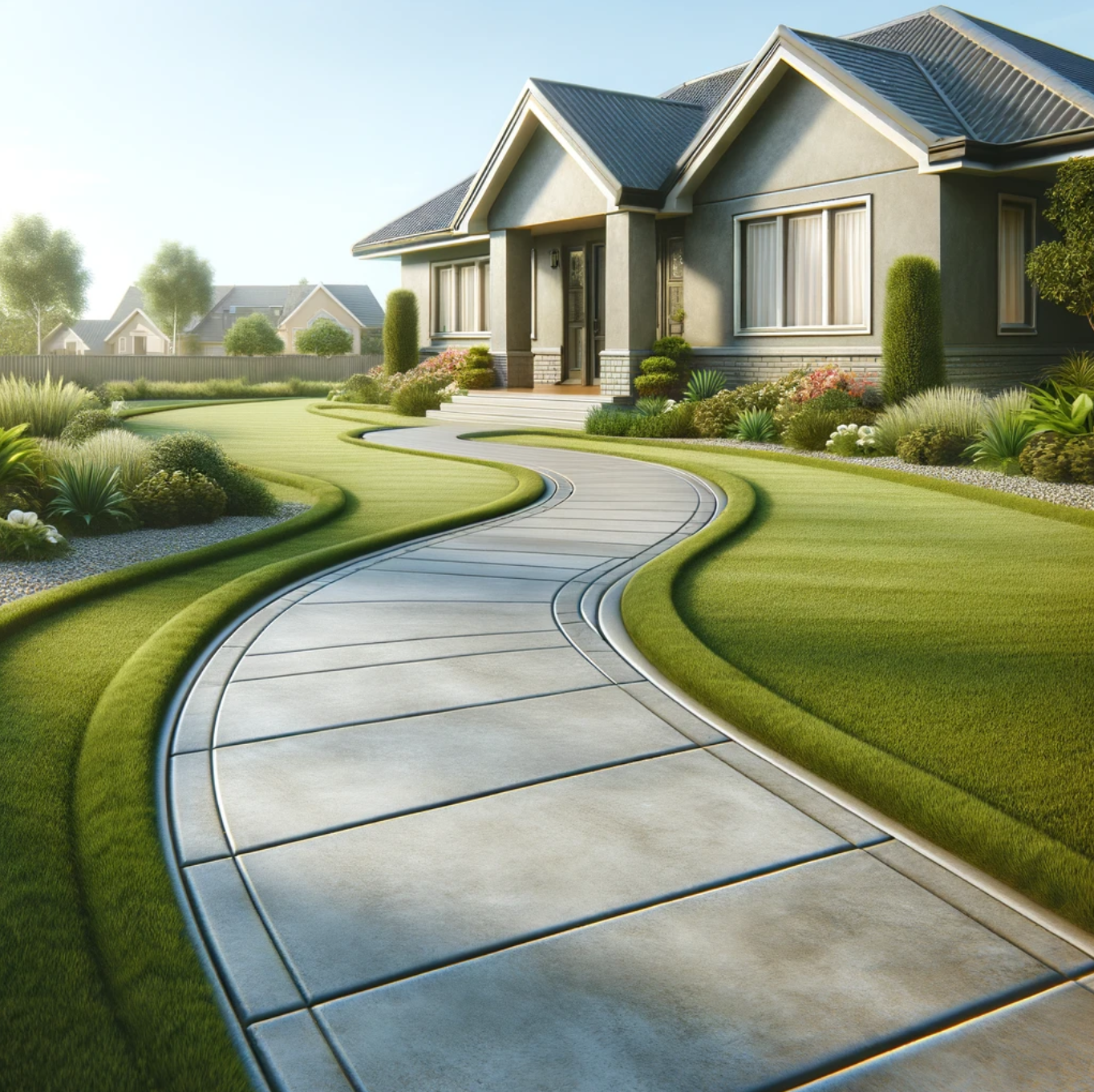 Image of a concrete walkway