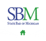 A logo for the state bar of michigan