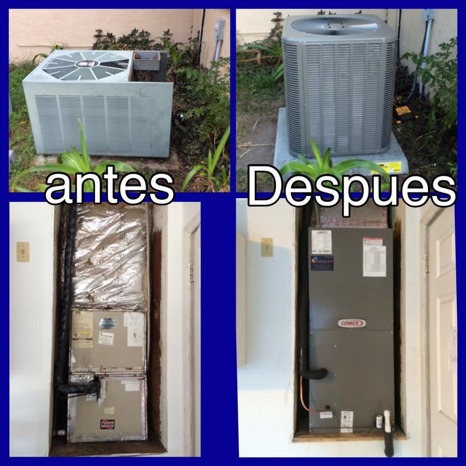 Comparison of an old and new air conditioning system