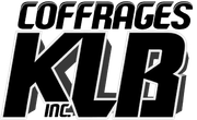 Un logo noir et blanc pour coffreges klb inc.