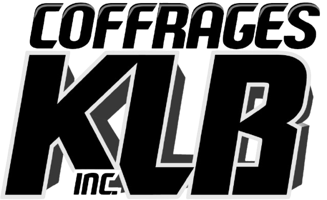 Un logo noir et blanc pour coffreges klb inc.