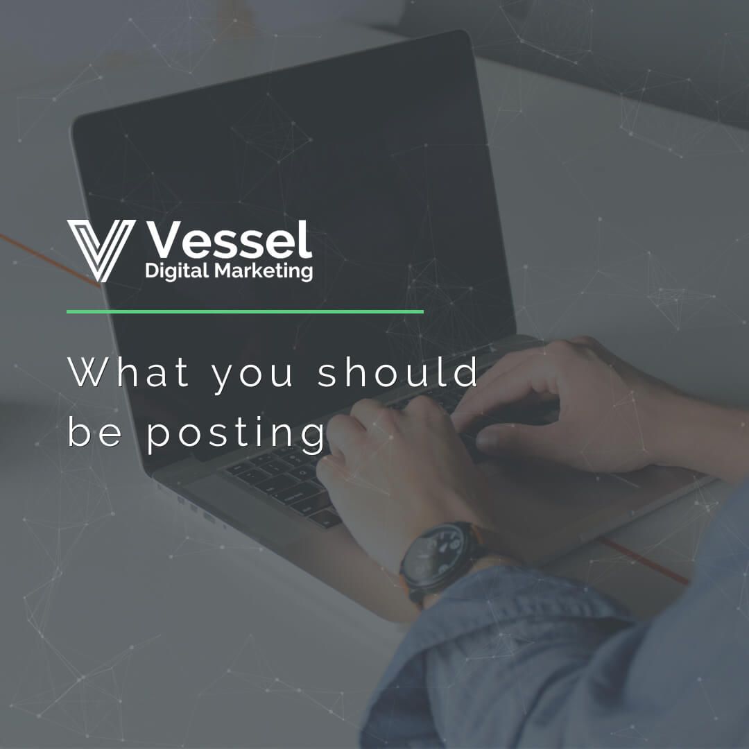 A poster for vessel digital marketing picking the right social media platform