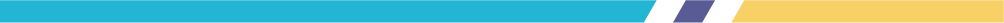 Abstract blue and yellow striped banner with a white background and teal accent line