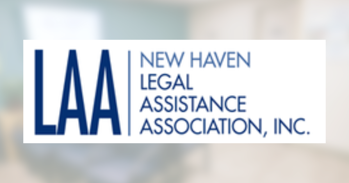 LAA logo with blue letters and text “New Haven Legal Assistance Association, Inc.”
