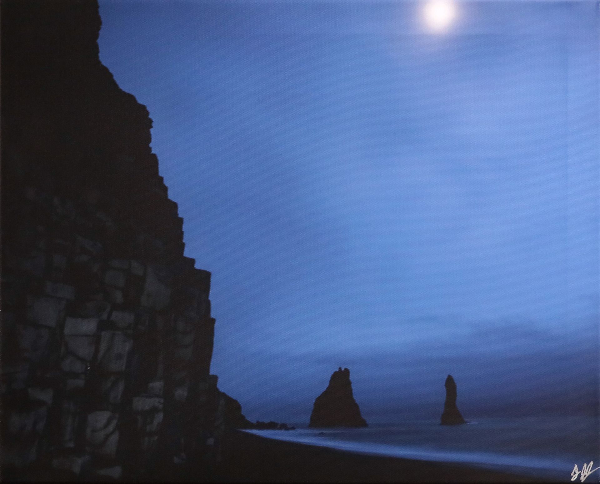 Moon Over Water Iceland