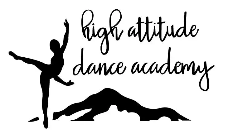 Black silhouette of a dancer in a ballet pose, text reads