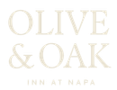 Olive & Oak Inn at Napa logo in pale gold on a white background