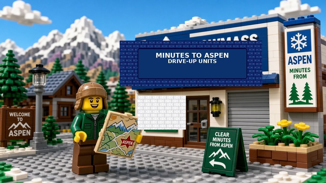 Drive-time guide from Aspen and Snowmass Village to storage on Hwy 82